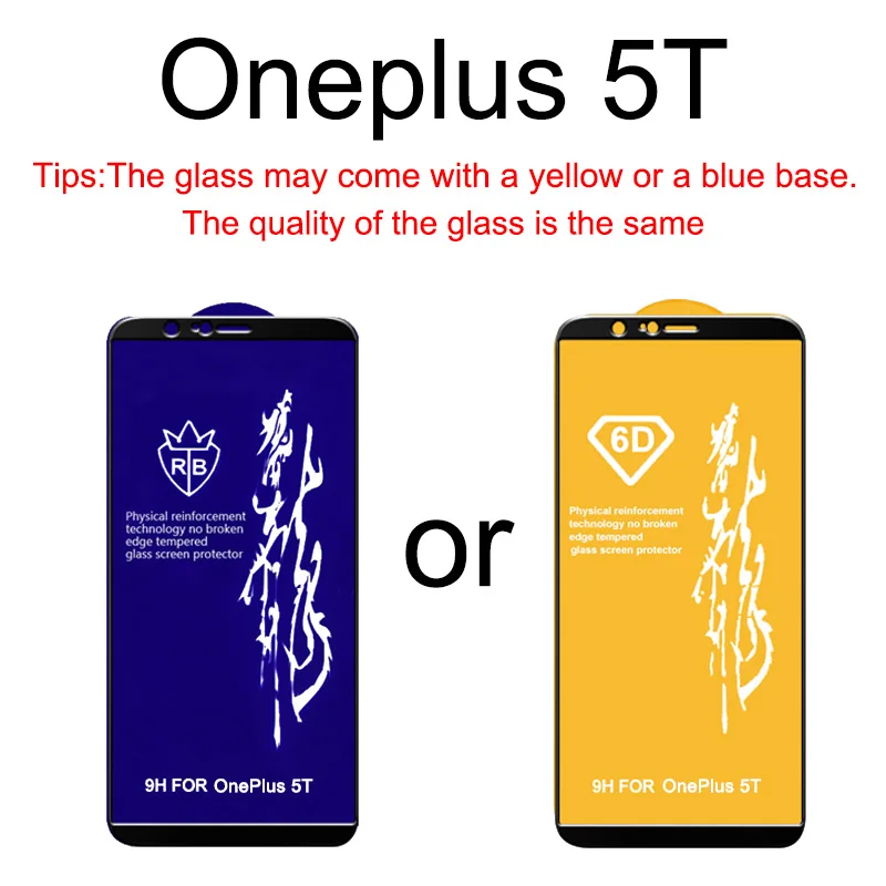 for Oneplus 5T 6D стекло для Oneplus 7T 7 Pro 6t защита экрана Oneplus7t Оригинальное закаленное стекло для One Plus Oneplus 7T 7 Pro 6t 6 5t 7pro - Цвет: for Oneplus 5T