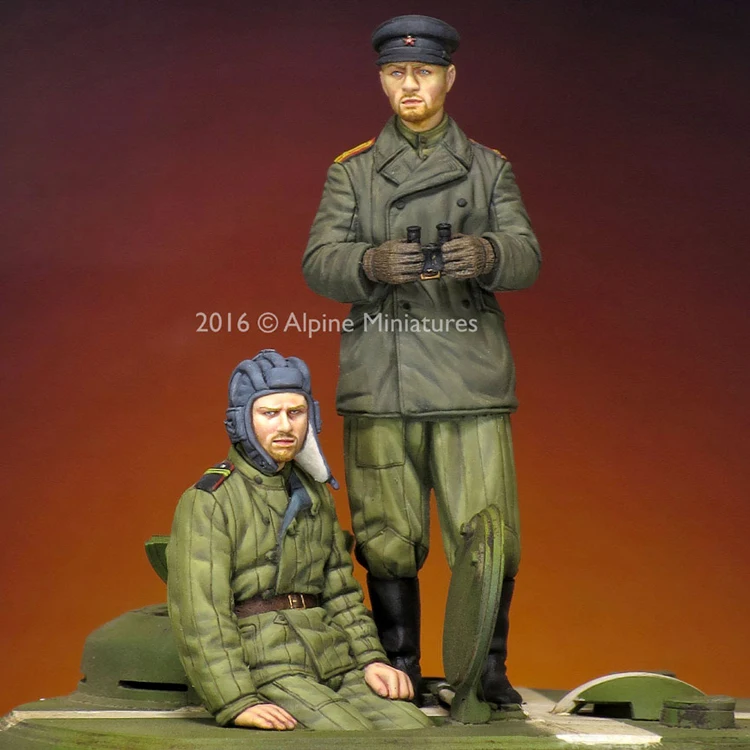 1/35 WW2 русский танковый набор 2 фигурки полимерная модель солдата GK военная тема