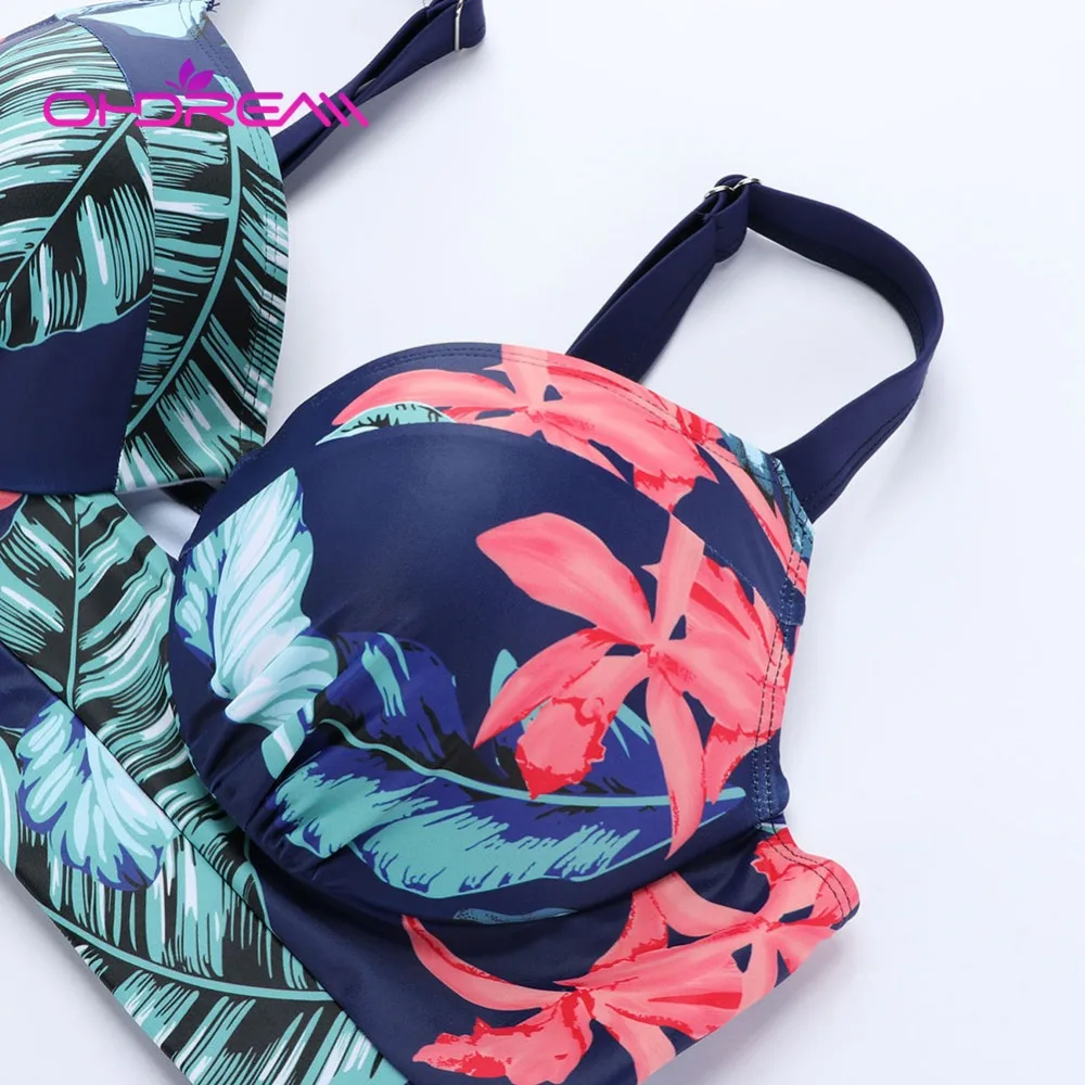 OHDREAM queen размер женский комплект бикини из двух частей купальник с замочной