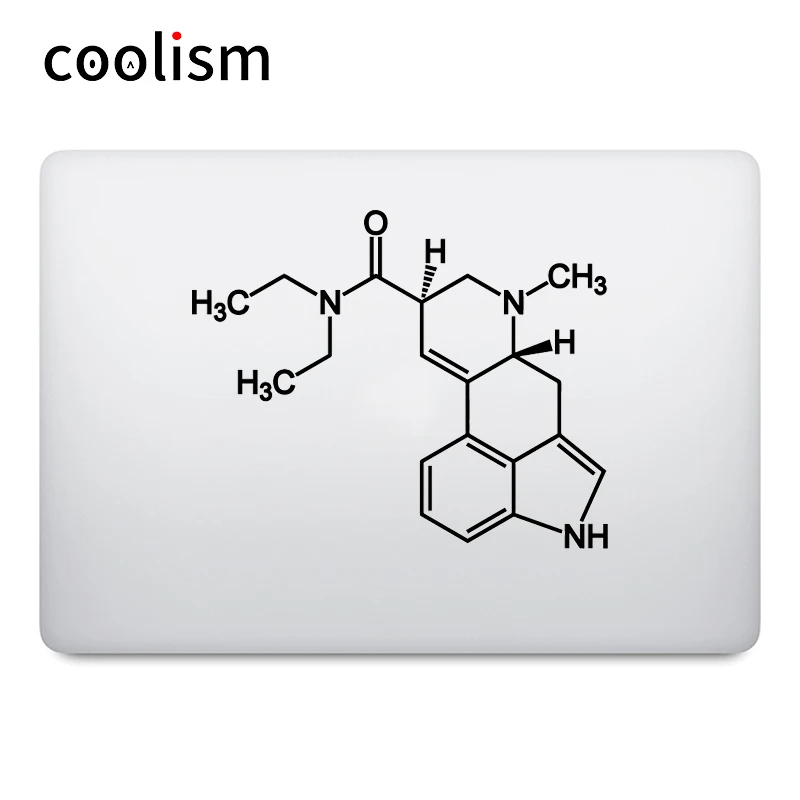 LSD химическая молекула наклейка для ноутбука для Macbook Pro Air retina 11 12 13 15 Mac Book виниловая тетрадь частичная наклейка для кожи