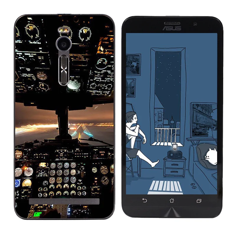 Soft Silicone Cover Case for ASUS Zenfone 2 ZE551ML ZE550ML Triangle Printing Phone Zenfone2 |
