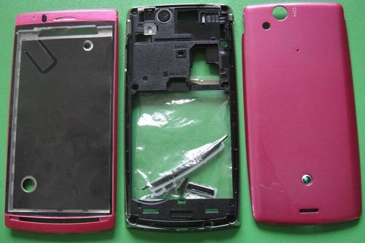 Для Sony Xperia Arc S LT15i LT18i X12 Корпус Передняя рамка корпуса + объектив камеры стеклянная