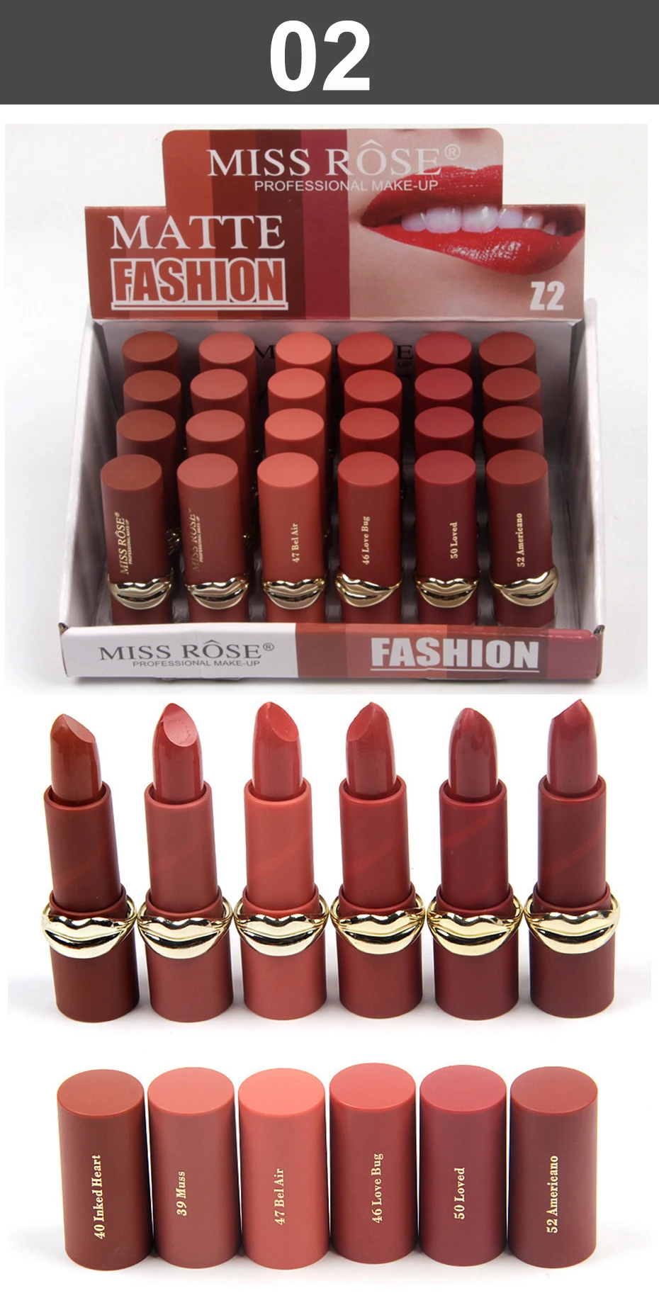 Miss Rose 6 шт./компл. Водонепроницаемый матовые губные помады, в бежевом и красном цветах, Batom бархат средства ухода за губами оттенок; пикантные туфли с красной помада матовых оттенков, Красота, Длительное Действие, макияж