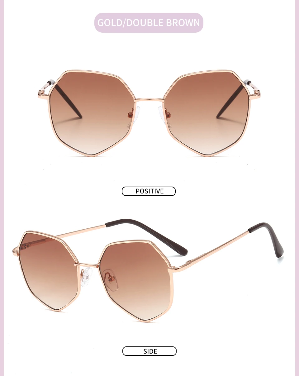 Metal Polygonal Kids Sunglasses UV400 Vintage Cute Sunglasses Girls Boys Goggles Children Sunglasses Glasses Gafas De Sol Mujer