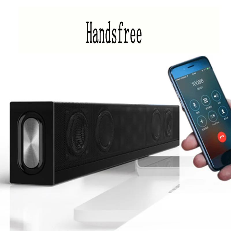 Высокая мощность 20 Вт звуковая панель двойной динамик сабвуфер Портативная