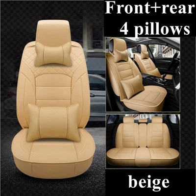 Чехол для автомобильного сиденья для FORD Focus Fiesta Territory Ranger focus 2 Everest focus 3 S-Max C-max Figo Falcon Tourneo-Courier Super-Duty - Название цвета: beige deluxe