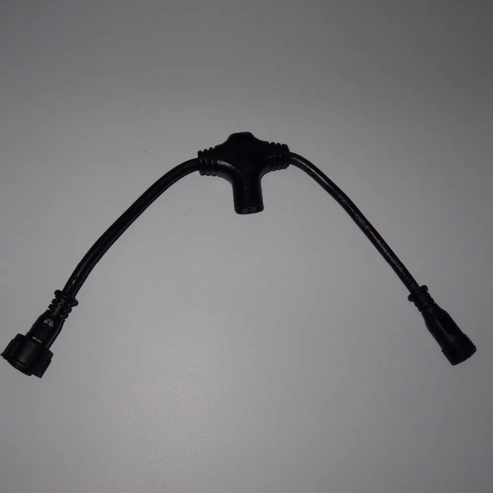 (2 2 2) жильный Т образный Водонепроницаемый сплиттер Черный цвет Диаметр