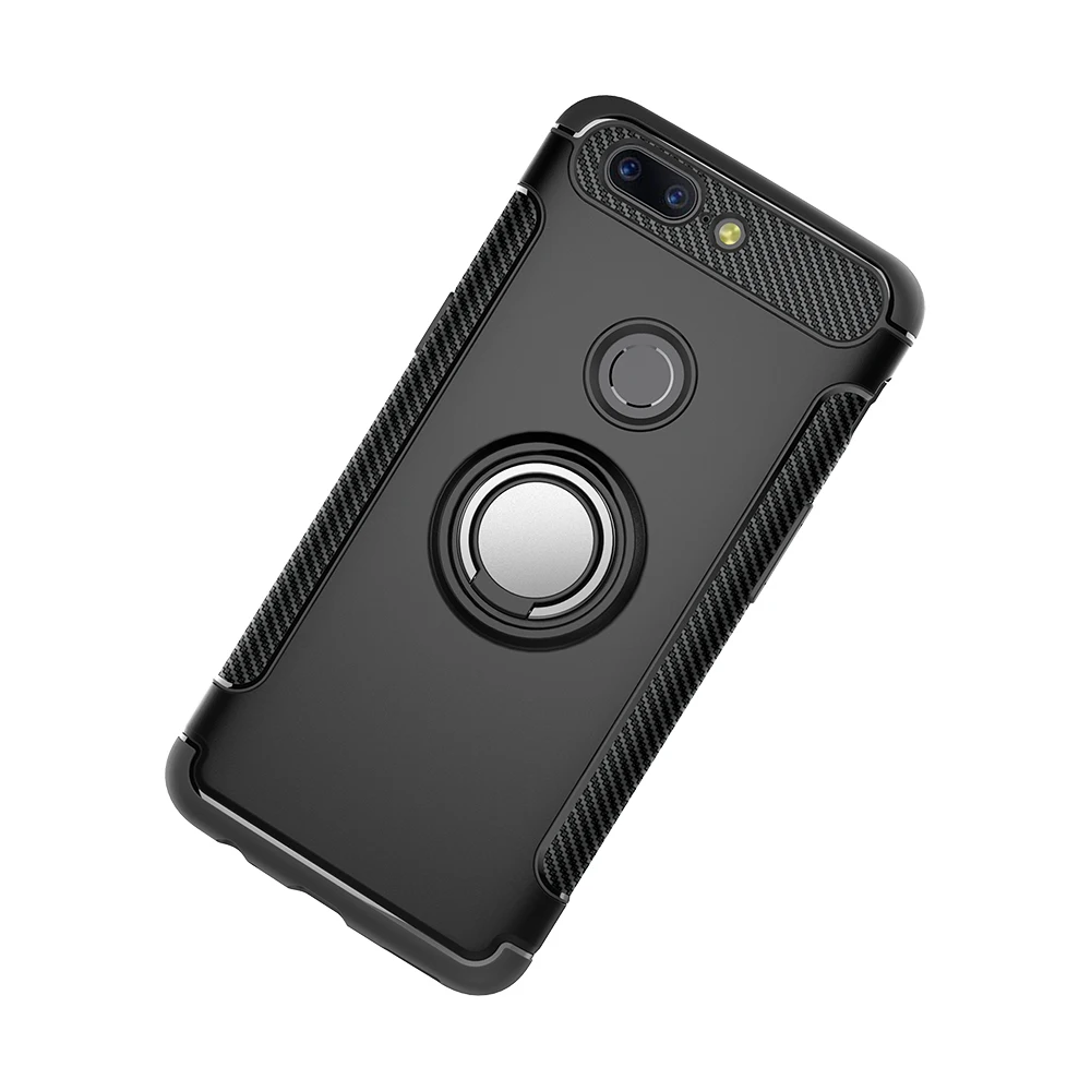 Чехол для OnePlus 5T Premium Hard Hybrid 2 в 1 защитный чехол с кольцом-держателем пальцев и