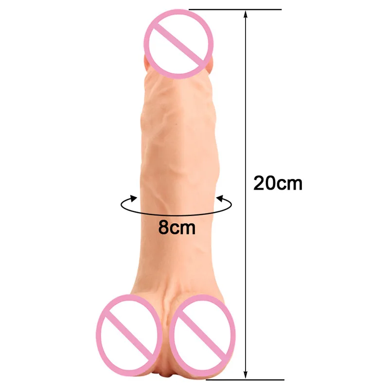 Мужской Массажер для геев мастурбации мягкий силиконовый пенис с рукавом