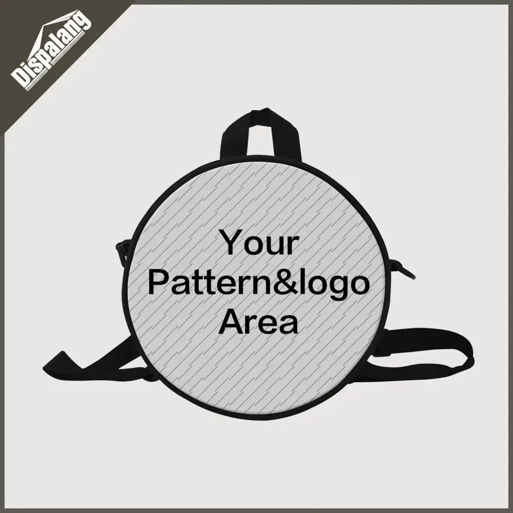Customize Backpack Детский круглый рюкзак для детского сада, милая школьная сумка с принтом конфет для девочек, маленькие сумки-мессенджеры, детские мини сумки через плечо - Цвет: Customize Backpack