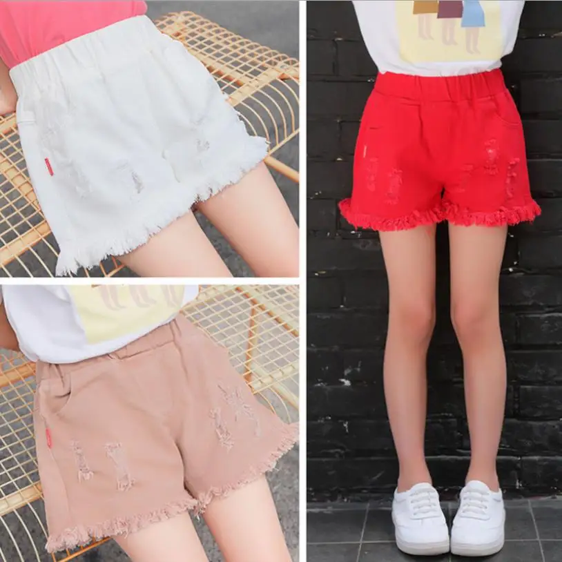 Бесплатная доставка джинсовые шорты для подростков Новинка 2019 года модные