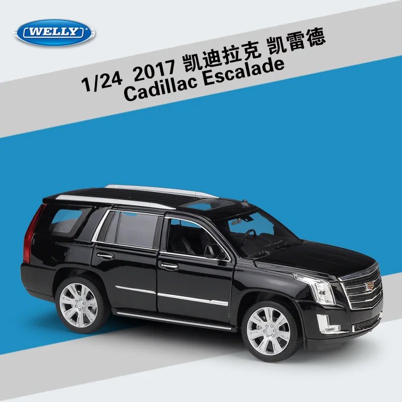 1:24 WELLY Simulator сплав Cadillac Escalade литая под давлением модель автомобиля внедорожник металлическая игрушка автомобиль игрушки для детей подарок коллекция украшения