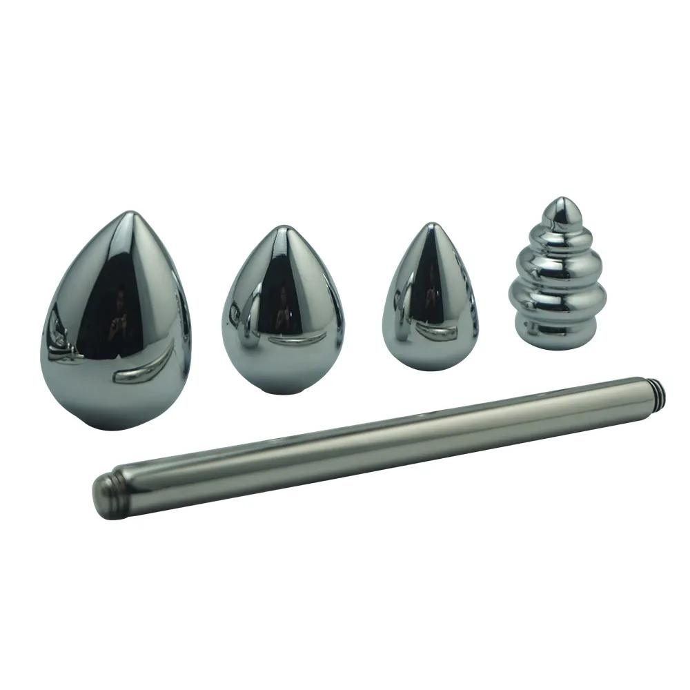 metal replaceable Double dildo Penetration anal beads butt plug basic fake penis vagina insert SM sex toys for man woman | Красота и