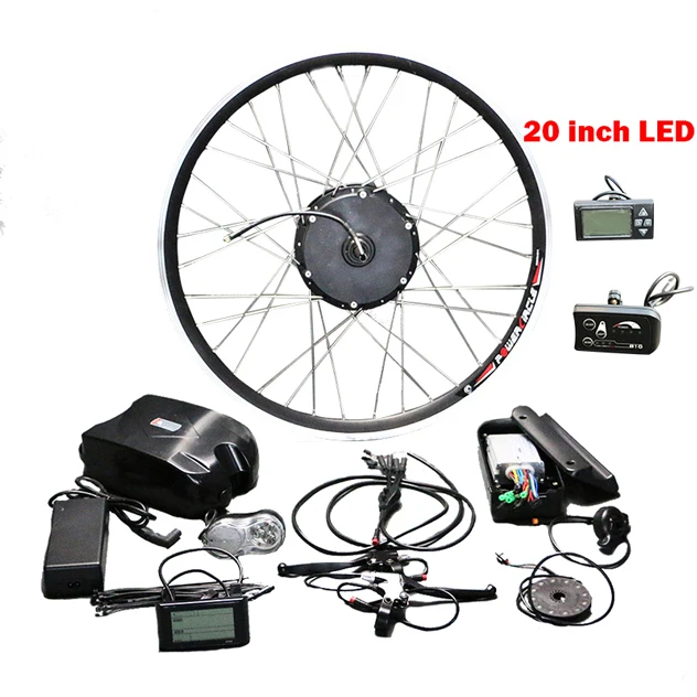 20 inch LED Ebike комплект 48 в 500 Вт колесный мотор для велосипеда 26 700C комплект для переоборудования электрического велосипеда с батареей 48 В велосипедный Набор для электровелосипеда - Цвет: 20 inch LED