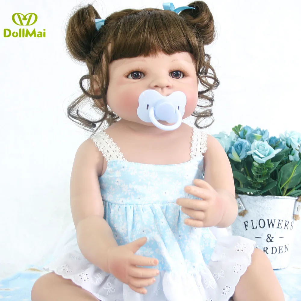 Reborn toddler baby Girl dolls 22&quot55cm full silicone vinyl reborn real cute newborn bebe princess | Игрушки и хобби