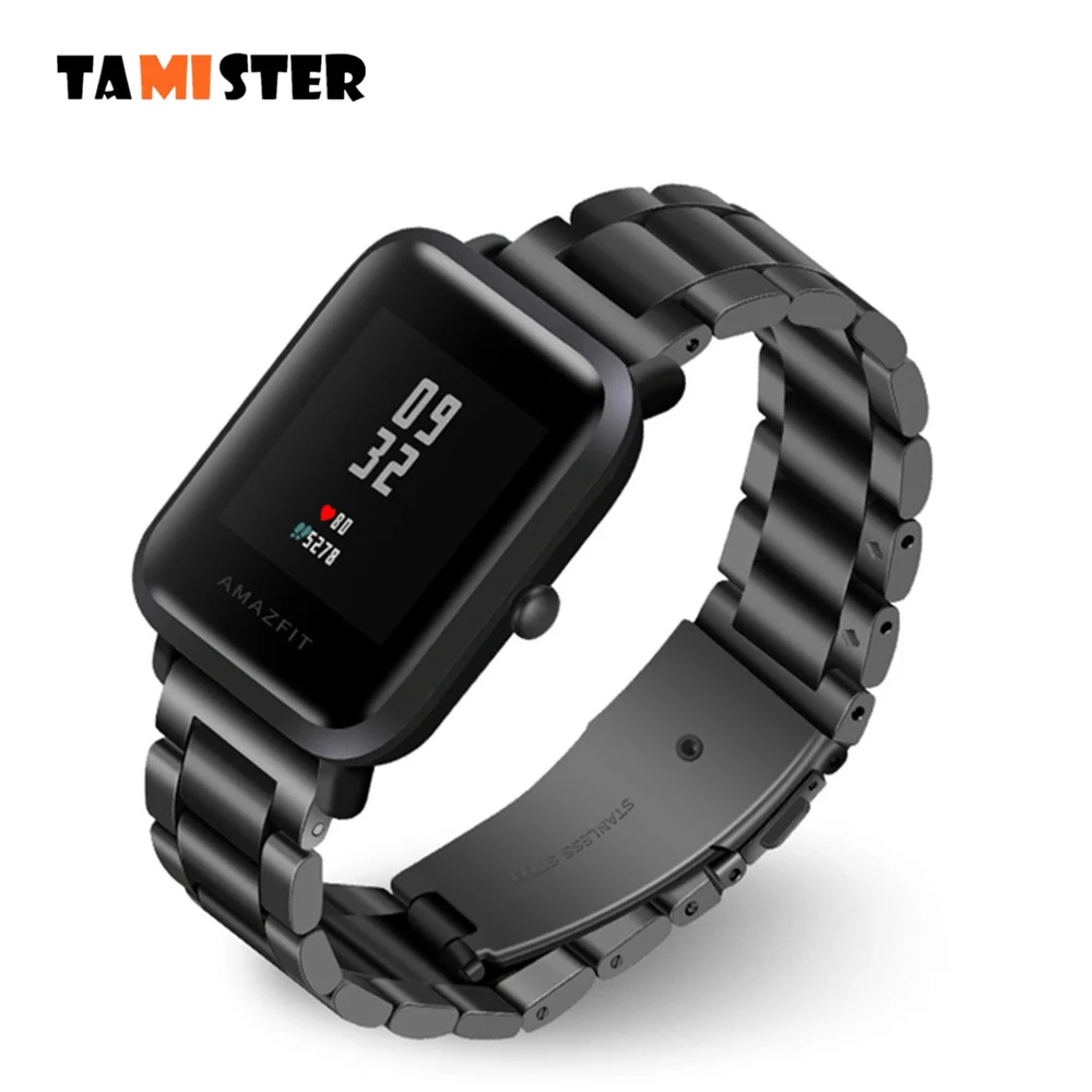 Металлический ремешок TAMISTER для Xiaomi Huami Amazfit Bip BIT PACE Lite Молодежные Смарт часы