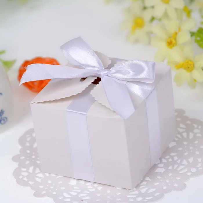 Простая коробка для подарков с лентой подарочные коробки бумажные шоколада 50