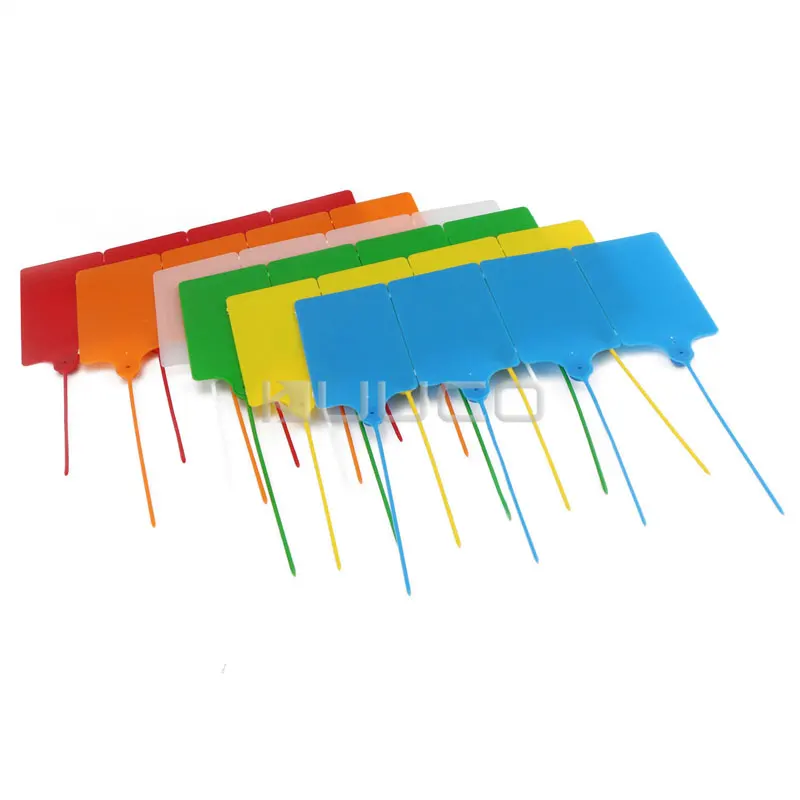 Этикетки нейлоновые большие с двойной блокировкой 6 цветов 57x100 мм ярлыки