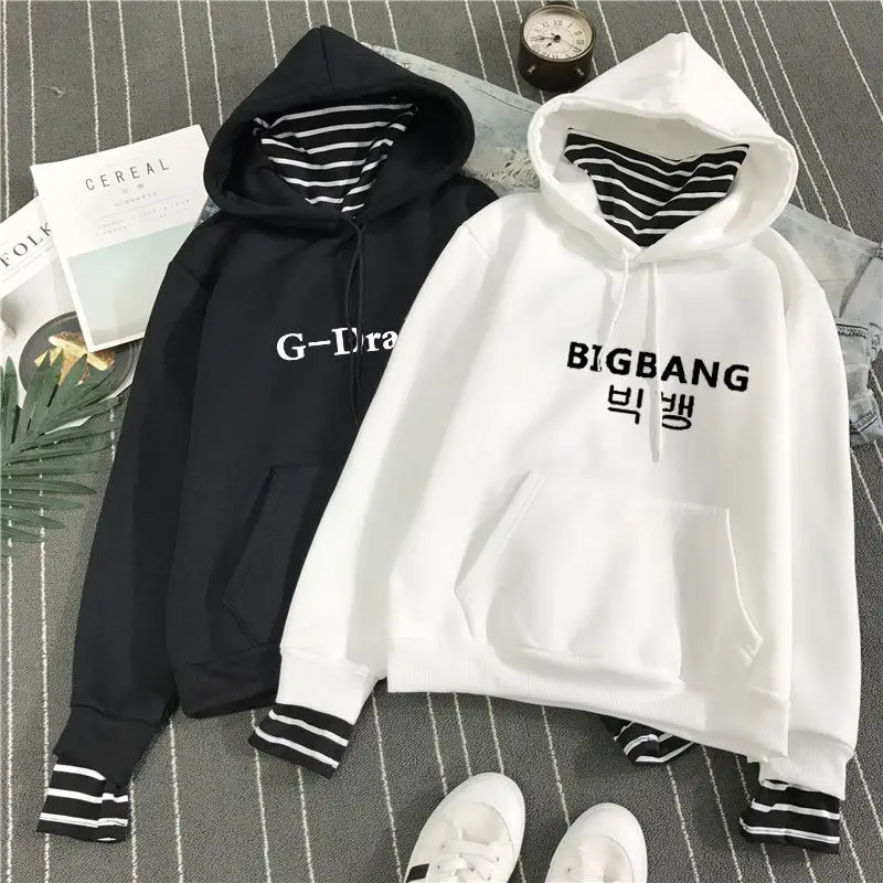 Модная одежда в стиле Kpop Харадзюку женские толстовки Bigbang GD G-Dragon свитера пуловеры
