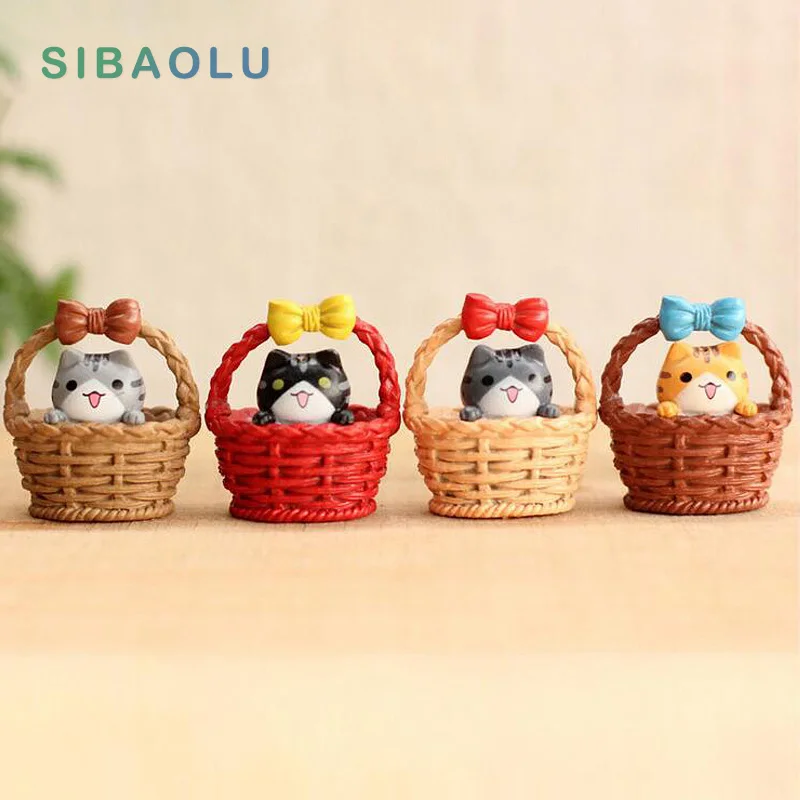 Милая фигурка кошки десерта для суши Kawaii миниатюрное домашнее украшение