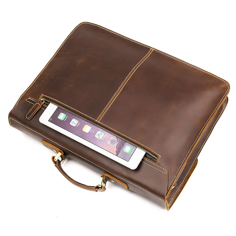 J.M.D 7105B-1 J.M.D Crazy Horse кожаная сумка Мужские портфели для ноутбука сумка на плечо сумка-мессенджер