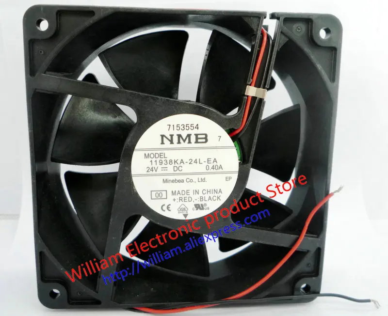 

New Original NMB 11938KA-24L-EA 24V 0.40A 120*120*38MM 12cm 2 lines Inverter cooling fan