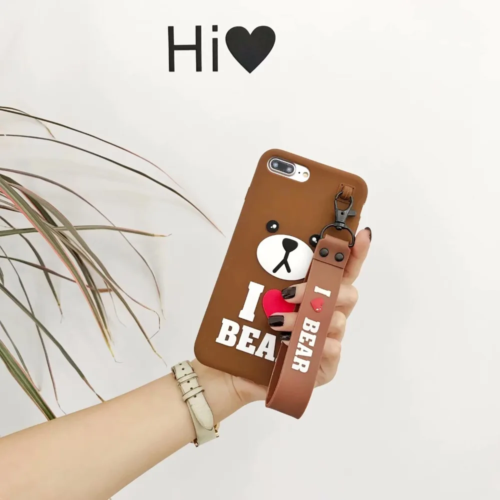3D Носки с рисунком медведя из мультика чехол для Xiaomi A1 6X мобильного телефона