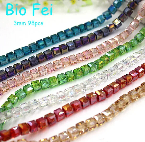 Бесплатная доставка разноцветные стеклянные чешские хрустальные бусины 3 мм 98