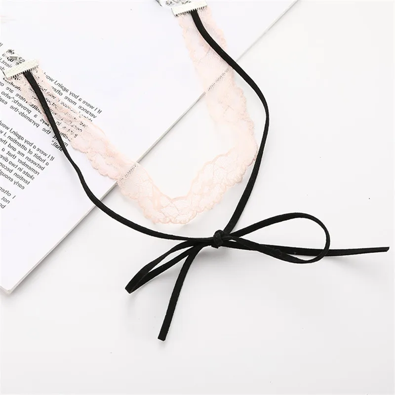 Женское бархатное ожерелье чокер с длинным бантом|Колье| |