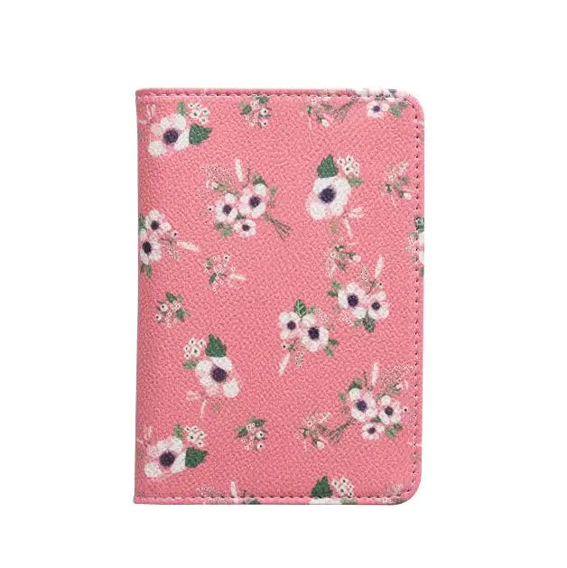 Flower DIHFXX серия фламинго, портативные аксессуары для путешествий, водонепроницаемая сумка для паспорта из искусственной кожи, многофункциональные кошельки, держатели для карт, кошелек для денег - Цвет: Flower