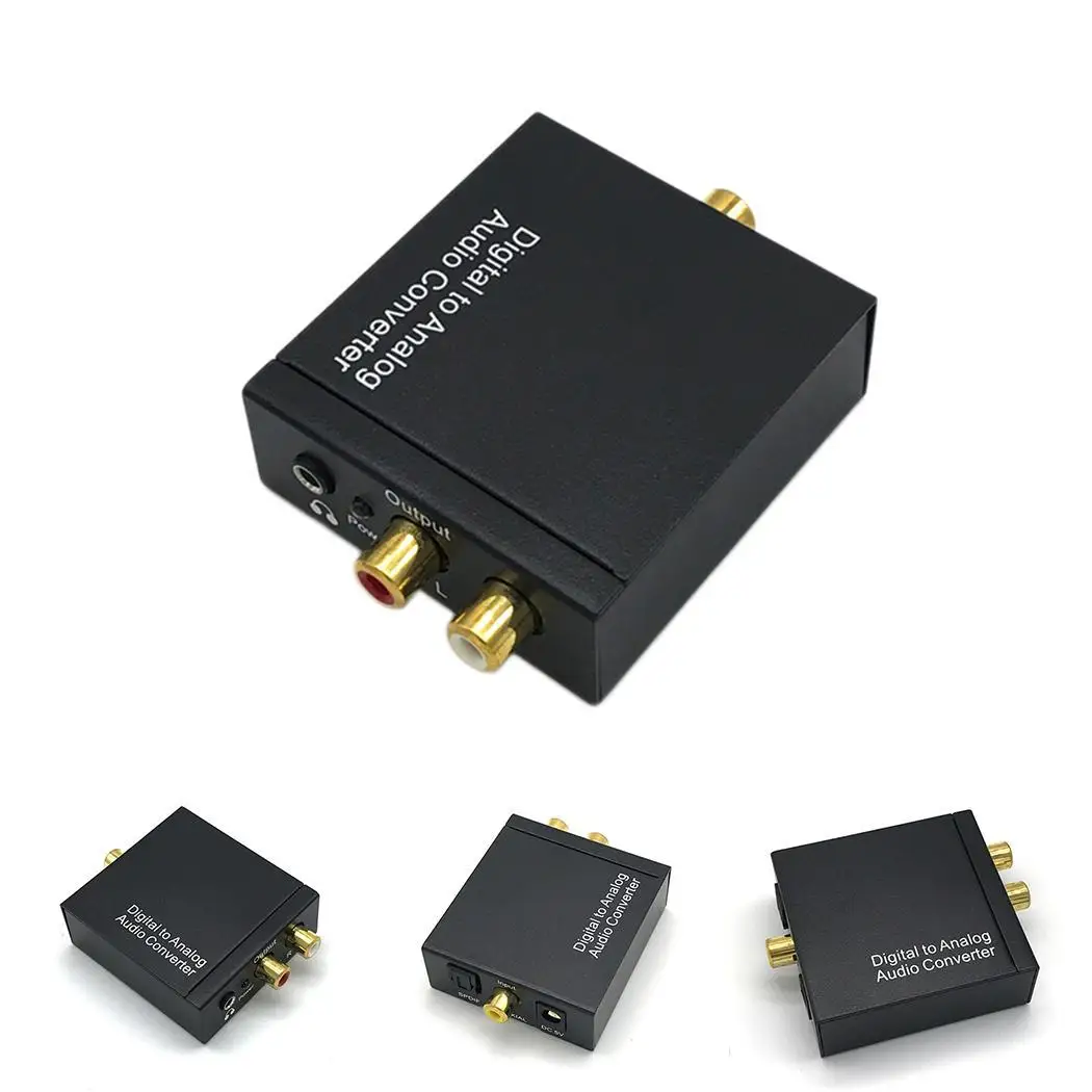 Прочный Цифровой оптический коаксиальный аналоговый RCA стерео аудиоконвертер 3 5