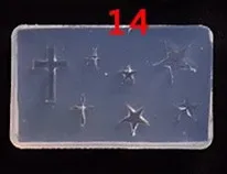 14 20 стилей Горячие силиконовые серьги форма для ногтей Ожерелье Подвеска Форма для эпоксидной смолы Silcone формы ювелирные изделия Изготовление поделок своими руками формы - Цвет: 14