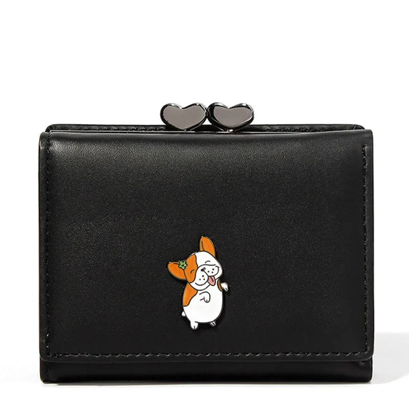 B Black Mara's Dream, корейский женский короткий кошелек, 30%, кошелек, модный, многофункциональный, мульти-карта, нулевой кошелек для монет - Цвет: B Black