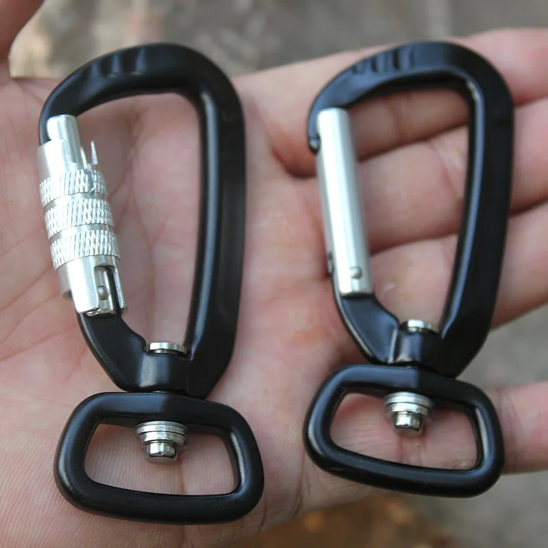 

Wholesale Safety Aluminum Sport S Hook locking Carabiner With Snap Hook,Climbing Carabiner With Locking