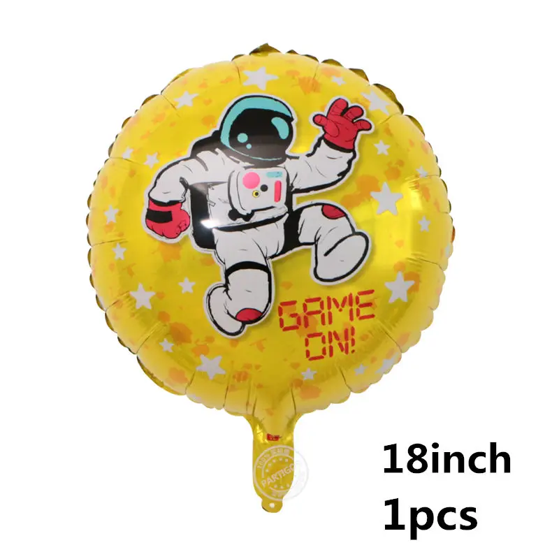 1pcs yellow Вечерние воздушные шары космонавта, воздушные шары из фольги, воздушные шары с изображением Галактики, вечерние праздничные шары с гелием для мальчиков - Цвет: 1pcs yellow
