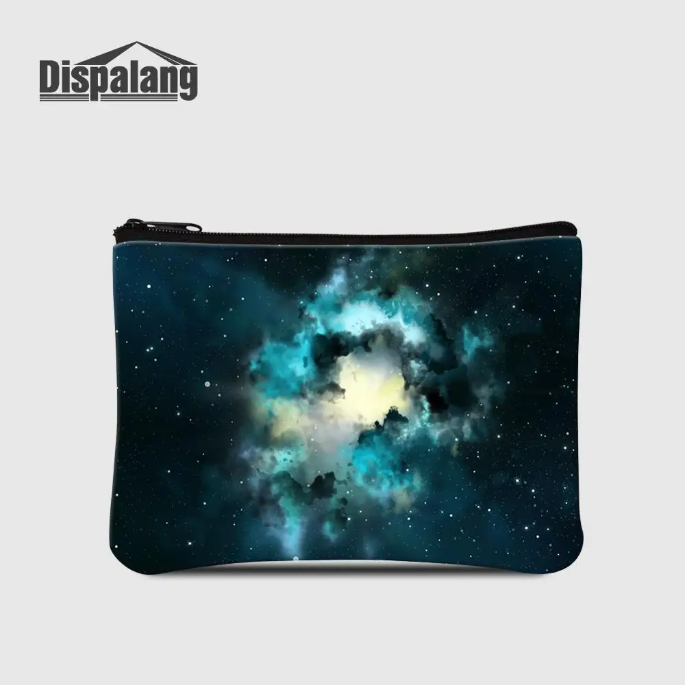 Dispalang Universe Galaxy принт женский кошелек на молнии брендовый Кошелек для монет дизайнерская открытка чехол для телефона Девочки Мальчики Дети деньги сумка - Цвет: Прозрачный