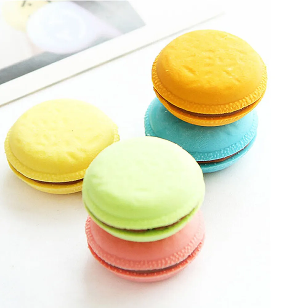 Ластик резиновый в виде макарона 1 шт. случайный цвет|macaron rubber eraser|rubber eraserschool eraser |