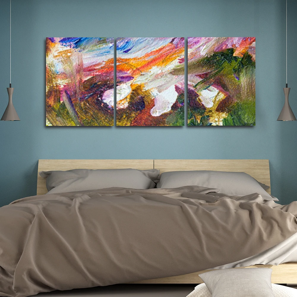 Абстрактный граффити 3 панели популярный плакат современный декоративный