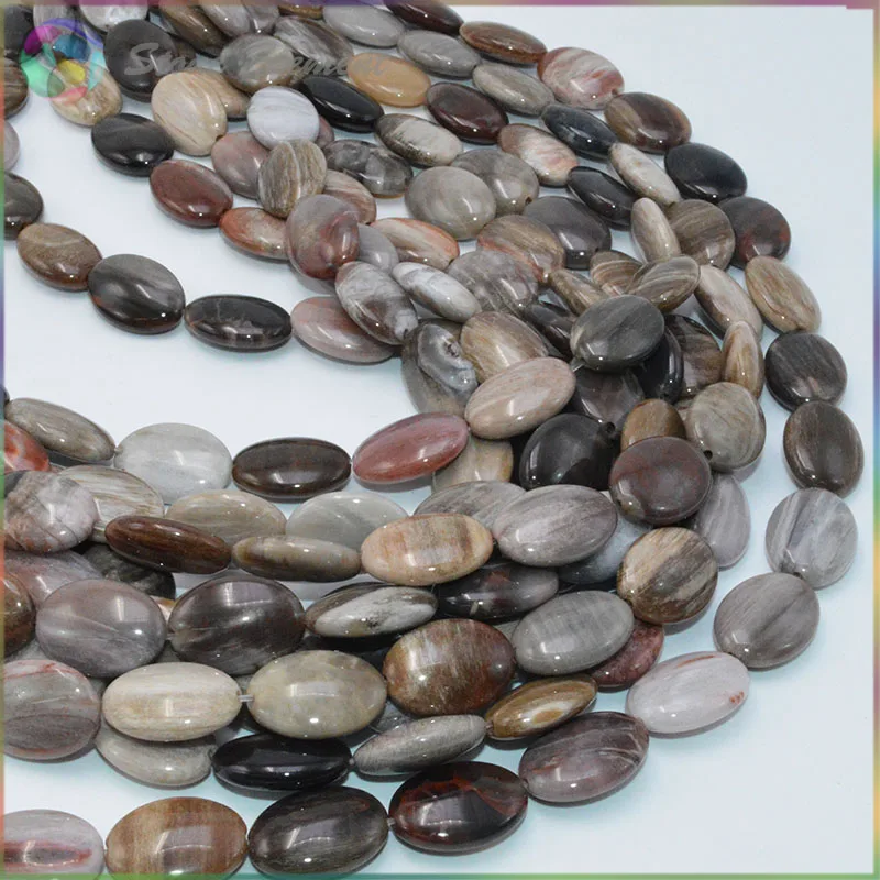 Натуральные африканские овальные бусины из драгоценного камня 13 х18 мм |