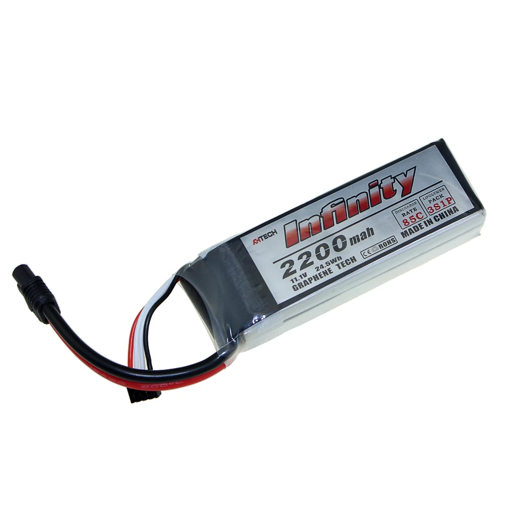 Аккумулятор Infinity 3S LiPo 2200mah 85C с разъемом SY60/XT60 Graphene Tech для радиоуправляемого квадрокоптера Дрон с перезаряжаемым аккумулятором