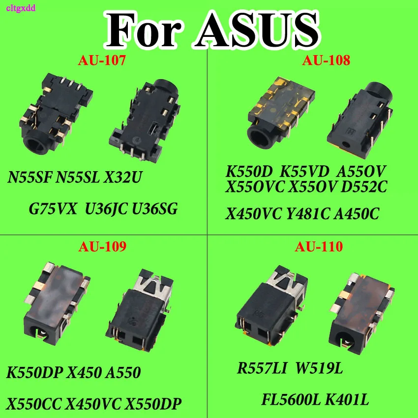 Cltgxdd 2 шт. 6 P 8 контактный аудио разъем для Asus K550D K55VD A450C FL5600L N55SF X32U U36JC X450 G75VX R557LI