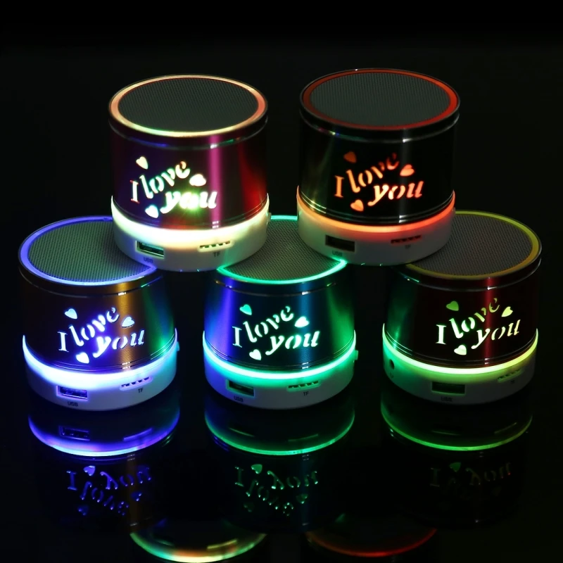 Новый мини Портативный BT стерео Динамик со встроенным микрофоном и RGB