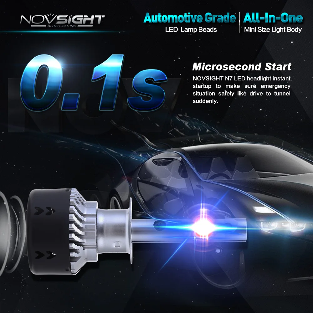 NOVSIGHT H1 автомобильный светодиодный светильник s h1 фонарь 70 Вт 10лм для вождения