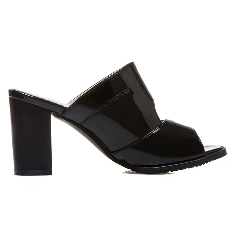 Fanyuan/лаконичные летние шлепанцы из лакированной кожи в римском стиле Scarpe Donna