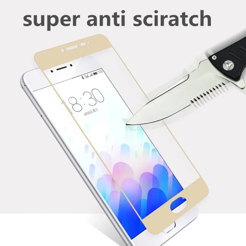 AIKASHI 10 шт. полное покрытие закаленное стекло forMeizu M3sMini M5sM5C M3M5M6 Note защита для экрана