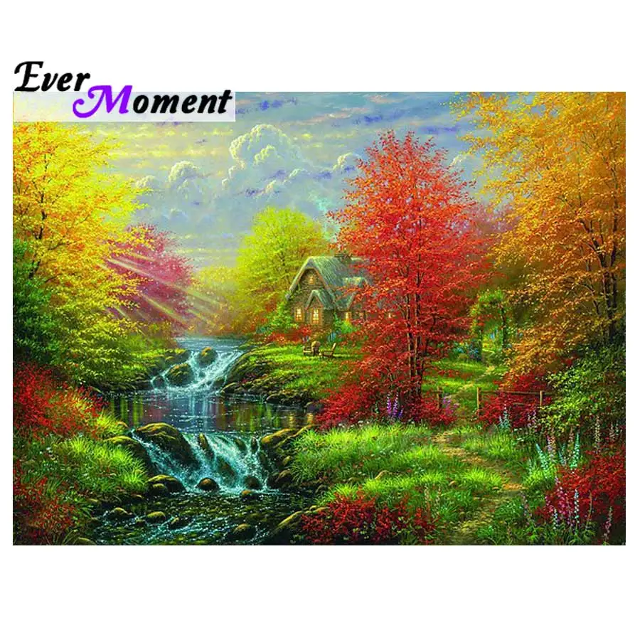 

Набор для алмазной вышивки Стразы 3F512, картина с разноцветными деревьями, украшение для дома