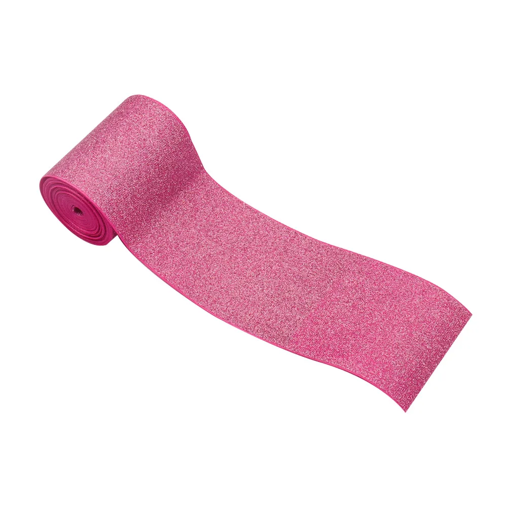 hot pink 2 ярда 3 ''75 мм шикарная Блестящая лента Blingbling Grosgrain лента DIY волосы банты Материал Швейные аксессуары лента для поделок ручной работы - Цвет: hot pink