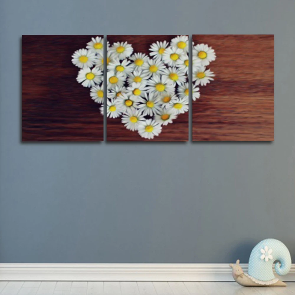 Laeacco Холстовое живопись Каллиграфия 3 панели Цветок Постеры и Печати Настенное Изображение для Украшения Дома Гостиная.