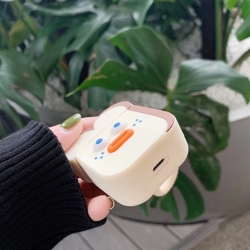 Модный милый мягкий силиконовый чехол для наушников Apple Airpods противоударный AirPods