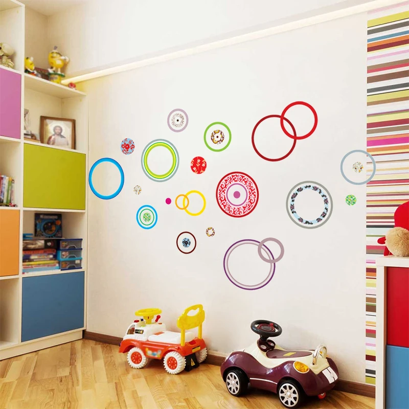 Креативная Настенная Наклейка сделай сам в красочный горошек|poster mural|wall stickerdecorative